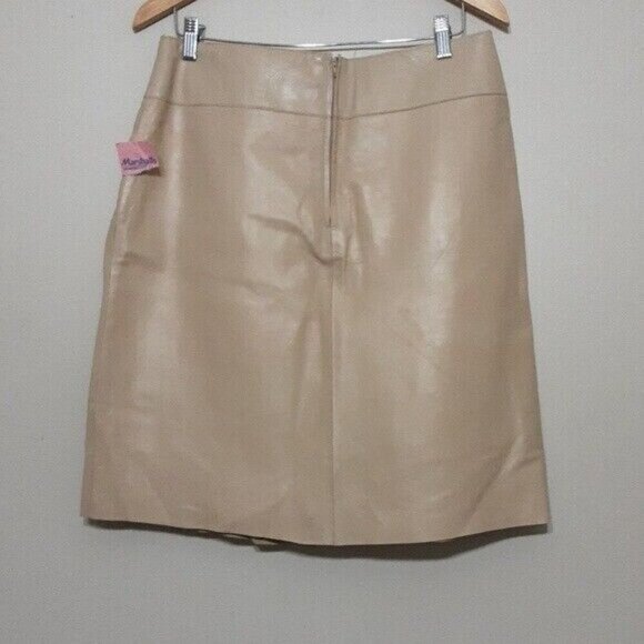Vintage Margaret Goatrey leather skirt women’s 12 tan y2k event festival event - Picture 3 of 8